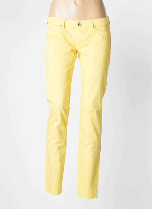 Pantalon slim taille basse taille basse jaune GAS femme