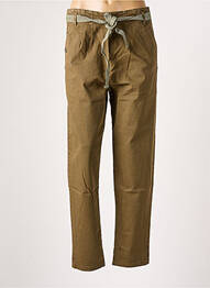 Pantalon droit fermeture zippée sous rabat boutonné taille normale vert PAKO LITTO femme