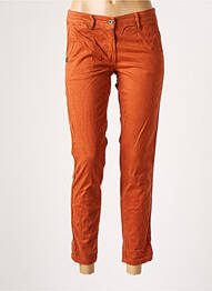 Pantalon 7/8 fermeture zippée sous rabat boutonné taille normale orange PAKO LITTO femme