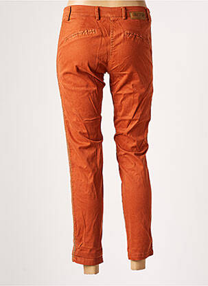 Pantalon 7/8 fermeture zippée sous rabat boutonné taille normale orange PAKO LITTO femme