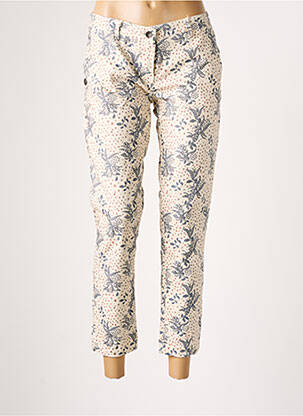 Pantalon droit fermeture zippée sous rabat boutonné taille normale beige PAKO LITTO femme