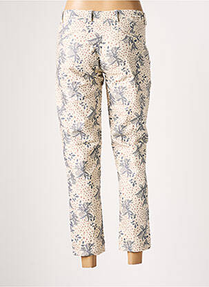 Pantalon droit fermeture zippée sous rabat boutonné taille normale beige PAKO LITTO femme