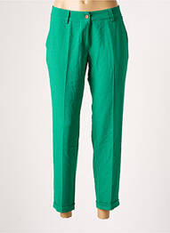Pantalon 7/8 stretch taille normale vert PAKO LITTO femme