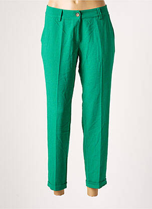 Pantalon 7/8 stretch taille normale vert PAKO LITTO femme