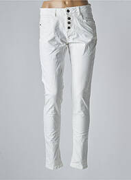 Jeans coupe slim slim taille normale beige FRANSA femme