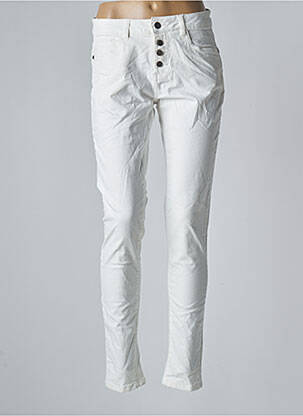 Jeans coupe slim slim taille normale beige FRANSA femme