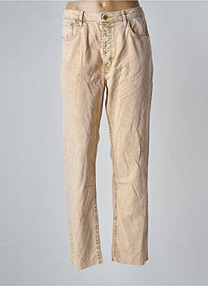 Jeans coupe droite stretch taille normale beige REIKO femme