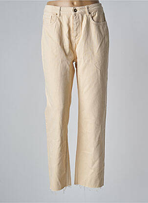 Jeans coupe droite stretch taille normale beige REIKO femme