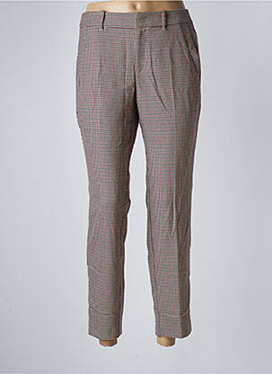 Pantalon 7/8 fermeture zippée sous rabat avec crochet taille normale beige S.OLIVER femme