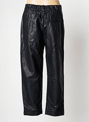 Pantalon droit stretch taille normale noir F.A.M. femme