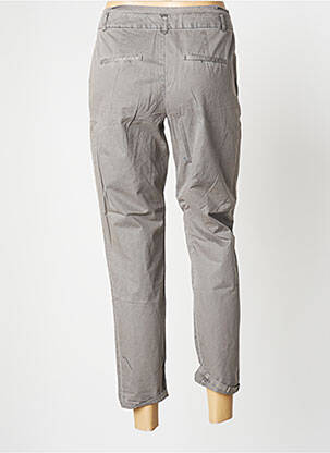 Pantalon 7/8 tissage popeline taille normale gris MORGAN femme