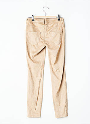 Pantalon droit stretch taille basse beige BENETTON femme