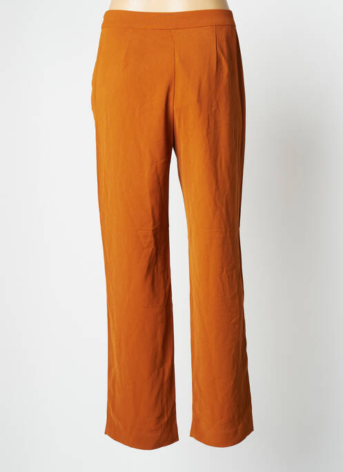 Pantalon droit marron ICHI pour femme