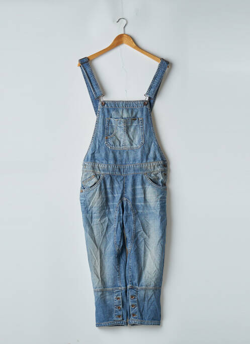 Salopette sélection denim fines bretelles bleu GAS femme