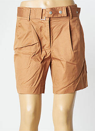 Bermuda taille à pinces taille haute beige ICHI femme