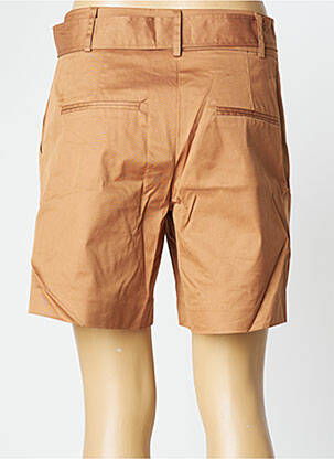 Bermuda taille à pinces taille haute beige ICHI femme