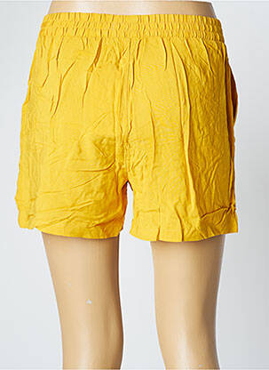 Short coupe fluide taille haute jaune ICHI femme