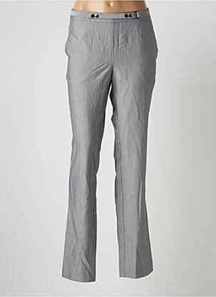 Pantalon droit stretch taille normale gris FRANSA femme