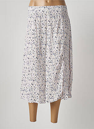 Jupe mi-longue taille normale violet ICHI femme