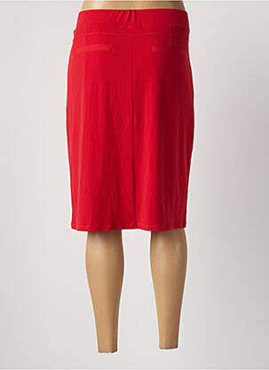 Jupe mi-longue stretch rouge COMMA, femme