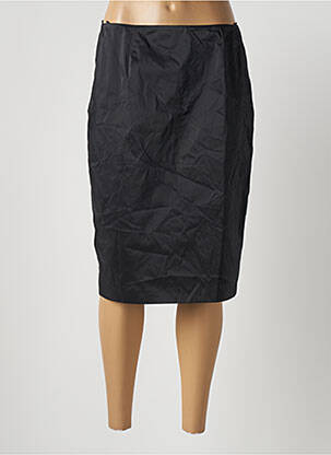 Jupe mi-longue taille à pinces noir VERA MONT femme