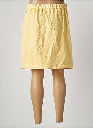 Jupe mi-longue taille haute jaune DES PETITS HAUTS femme