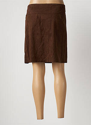Jupe courte taille haute marron MOLLY BRACKEN femme