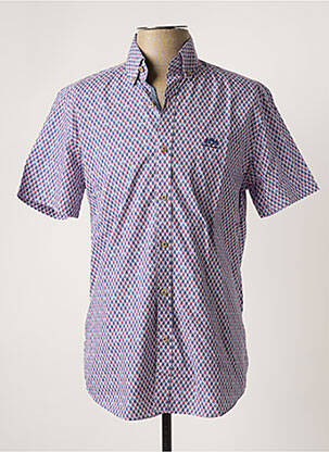 Chemise manches courtes imprimé fantaisie bleu STATE OF ART homme