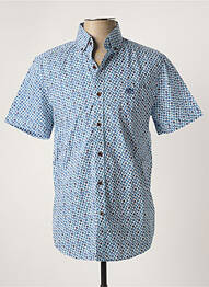 Chemise manches courtes imprimé fantaisie bleu STATE OF ART homme
