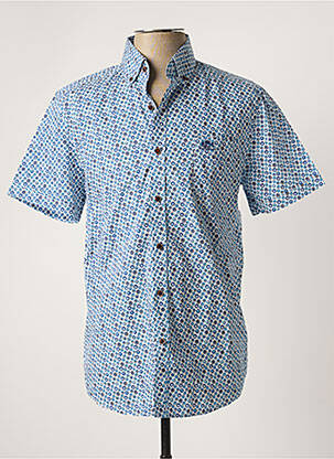 Chemise manches courtes imprimé fantaisie bleu STATE OF ART homme