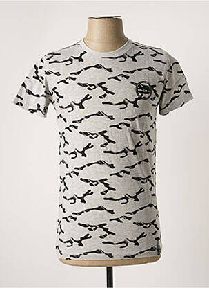 T-shirt coupe droite manches courtes gris RG512 homme