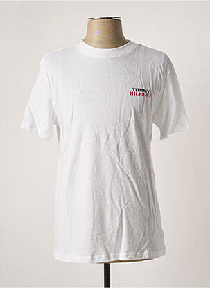 T-shirt broderie manches courtes blanc TOMMY HILFIGER homme