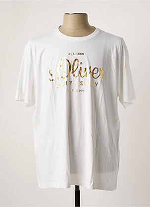 T-shirt blanc S.OLIVER pour homme