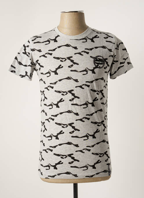 T-shirt tissage chiné manches courtes gris RG512 homme