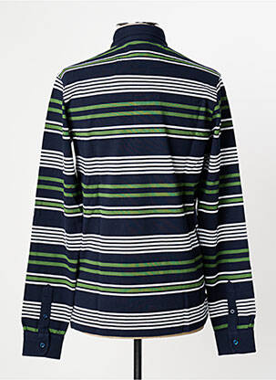 Polo manches longues manches longues bleu FACONNABLE homme