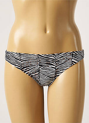 Bas de maillot de bain imprimé rayures culotte noir SUN PROJECT femme