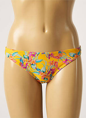 Bas de maillot de bain imprimé fleurs culotte jaune SUN PROJECT femme