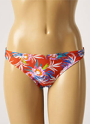 Bas de maillot de bain imprimé fleurs culotte orange SUN PROJECT femme