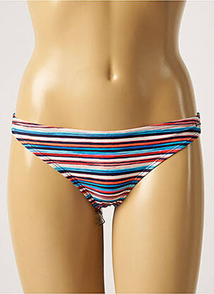 Bas de maillot de bain effet matière satinée culotte bleu SUN PROJECT femme