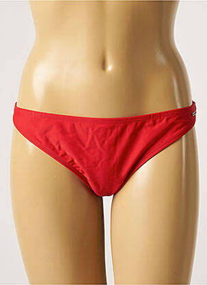 Bas de maillot de bain effet matière satinée culotte rouge SUN PROJECT femme