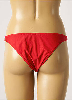 Bas de maillot de bain effet matière satinée culotte rouge SUN PROJECT femme
