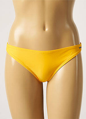 Bas de maillot de bain effet matière satinée culotte jaune SUN PROJECT femme
