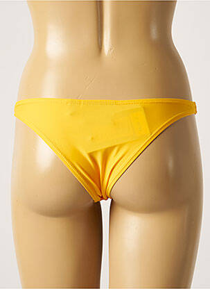 Bas de maillot de bain effet matière satinée culotte jaune SUN PROJECT femme