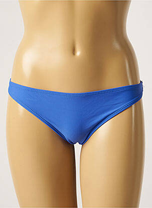 Bas de maillot de bain effet matière satinée culotte bleu SUN PROJECT femme