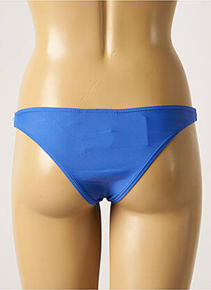 Bas de maillot de bain effet matière satinée culotte bleu SUN PROJECT femme