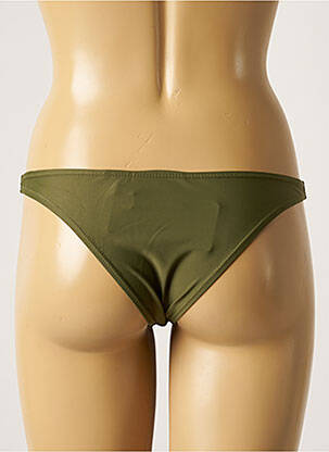 Bas de maillot de bain effet matière satinée culotte vert SUN PROJECT femme