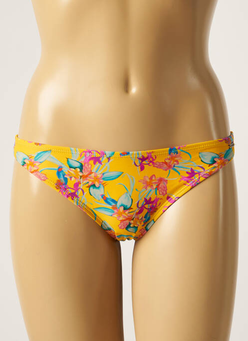 Bas de maillot de bain imprimé fleurs culotte jaune SUN PROJECT femme