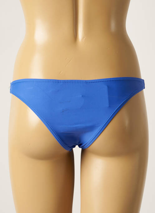 Bas de maillot de bain effet matière satinée culotte bleu SUN PROJECT femme