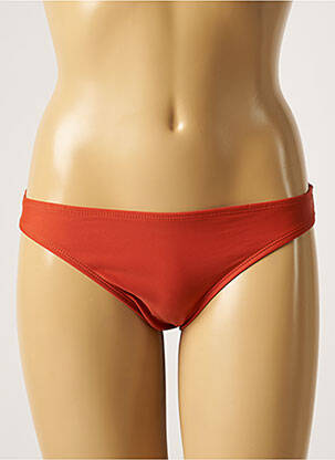 Bas de maillot de bain effet matière satinée culotte orange SUN PROJECT femme