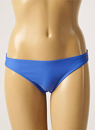 Bas de maillot de bain effet matière satinée culotte bleu SUN PROJECT femme